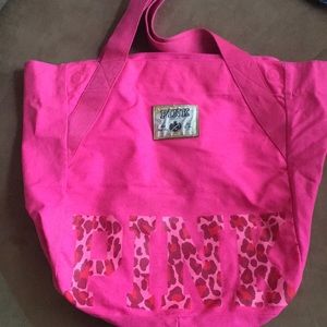 Pink tote bag